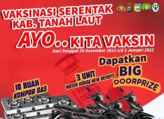 Kebut Vaksinasi, Polres Tanah Laut Siapkan Big Doorprize Unit Motor