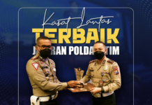 AKBP Teddy Chandra, S. I. K., M. Si , di Nobatkan Jadi Kasat Lantas Terbaik Jajaran Polda Jatim,