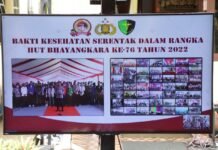 Sambut HUT Bhayangkara Polres Tanah Laut Laksanakan Bhakti Sosial Dan Vaksinasi Serentak