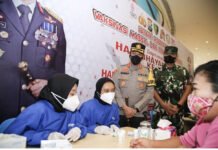 Polrestabes Surabaya Gelar Bhakti Kesehatan dan Vaksinasi Sambut Hari Bhayangkara