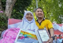 Meriahkan HUT Bhayangkara ke 76, Satlantas Polrestabes Surabaya Gelar Lomba Senam dan Mewarnai