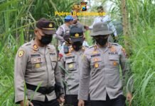 Kapolres Bondowoso, Laksanakan Pengecekan Titik Api di Lahan Terbakar