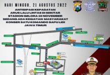 Konser Satu Komando Relawan Sapulidi Pastikan Kondusif, Begini Strategi Kasat Lantas Polrestabes Surabaya