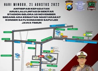 Konser Satu Komando Relawan Sapulidi Pastikan Kondusif, Begini Strategi Kasat Lantas Polrestabes Surabaya