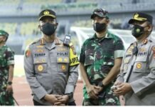 Kapolrestabes Surabaya Pimpin Pengamanan Liga 1 BRI 2022 Laga Persenaya Vs Persita