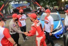Kasat Lantas Polrestabes Surabaya Hadiri Pembukaan Honda Brio Slalom Challenge