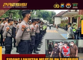 Kombes Pol. Akhmad Yusep Gunawan Tinjau dan Monitoring PAM Aksi Unras Dan Sidang Lanjutan MSAT