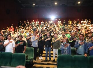 Nobar Film Sayap – sayap Patah Bersama Kapolrestabes Surabaya di Cinema Studio 2