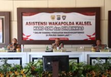 Kapolres Tanah Laut Terima Kunjungan Wakapolda Kalsel Dan Dir Binmas