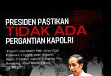 Presiden Joko Widodo Tegaskan Tidak Ada Pergantian Kapolri