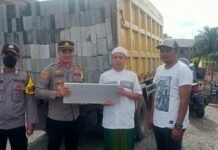 Serahkan Bantuan untuk Pembangunan Mushola, AKBP Rofikoh : Semoga Pembangunan di Lancarkan