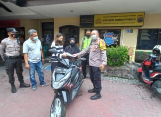 Motornya Dikembalikan Polisi, Warga Kalibokor ini Ucapkan Terima Kepada Polisi