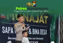 Program Sapa Warga, PCNU Bersama Polres Bondowoso Gelar Sholawat dan Munajad Bersama