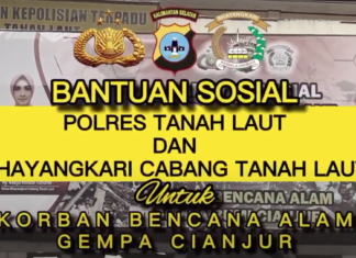 Peduli Korban Gempa Cianjur, Polres Tanah Laut dan Bhayangkari Kirimkan Bantuan