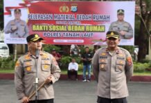Dukung Kesejahteraan Warga, Polres Tanah Laut Laksanakan Program Bedah Rumah