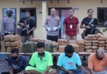 Sat Narkoba Polres Aceh Timur Ungkap Ratusan Kilogram Ganja dan 4 Orang Pelaku