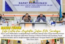 Kasat Lantas Polrestabes Surabaya Hadiri Rakor Forum Lalu Lintas dan Angkutan Jalan Kota Surabaya