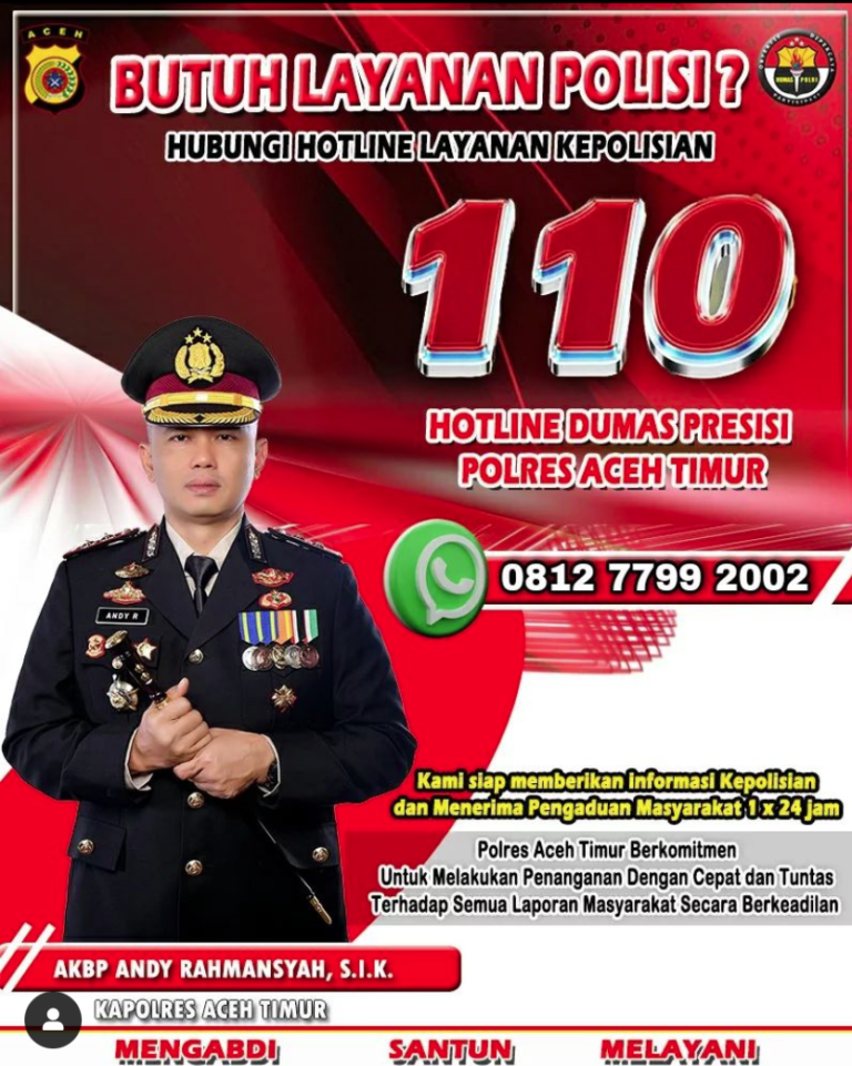 Serius Melayani Masyarakat, Kapolres Aceh Timur Tak Segan Bagikan Nomor HP