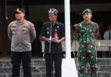 Kapolres Tanah Laut Mengikuti Apel Pengecekan Personil dan Peralatan Satgas Kontijensi