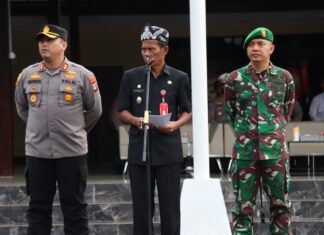 Kapolres Tanah Laut Mengikuti Apel Pengecekan Personil dan Peralatan Satgas Kontijensi