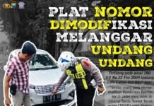 Edukasi Polantas Surabaya : Awas…! Menggunakan Plat Nomor Dimodifikasi dapat di Pidana