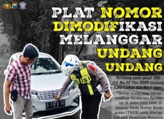 Edukasi Polantas Surabaya : Awas…! Menggunakan Plat Nomor Dimodifikasi dapat di Pidana
