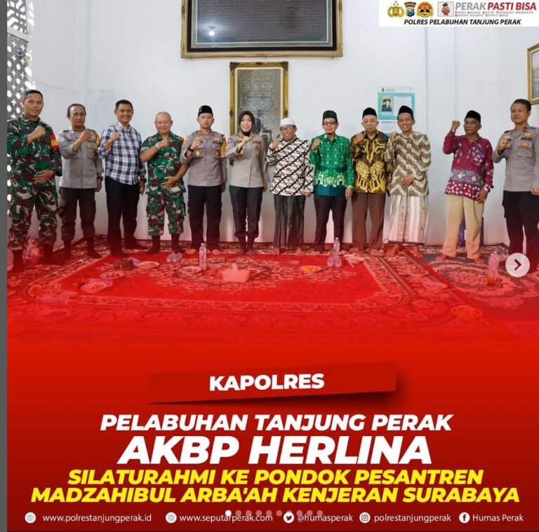 Kapolres Pelabuhan Tanjung Perak Silaturahmi Ke Ponpes Madzahibul Arba’ah
