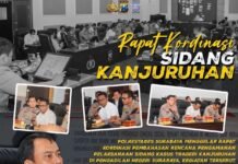 Kasat Lantas Polrestabes Surabaya Ikuti Rapat Koordinasi Kesiapan Sidang Kasus Kanjuruhan
