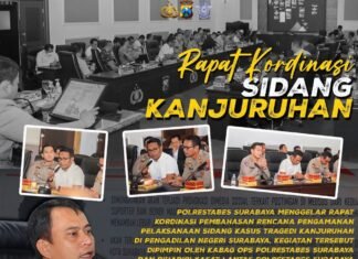 Kasat Lantas Polrestabes Surabaya Ikuti Rapat Koordinasi Kesiapan Sidang Kasus Kanjuruhan
