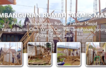 Program Polisi Penolong Masyarakat, Polres Tanah Laut Gelar Baksos Bedah Rumah Takmir Masjid