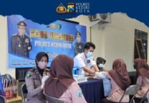 Polres Kediri Kota Polda Jatim Gelar Vaksinasi Dan Pengobatan Gratis