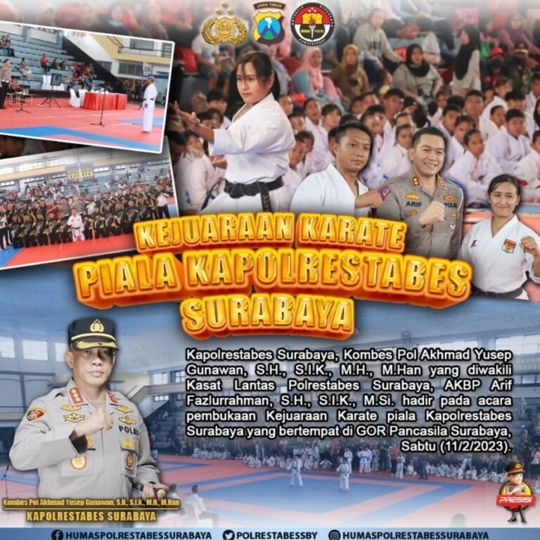 Polrestabes Surabaya Gelar Kejuaraan Piala Kapolrestabes Karate Antar Dojo Inkanas Surabaya