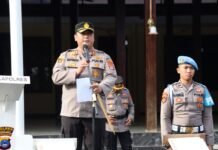 Kapolres Tanah Laut AKBP Rofikoh Yunianto, S.I.K Pimpin Upacara Serah Terima Jabatan