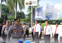 Kapolres Kediri Kota AKBP Teddy Chandra Pimpin Apel Keselamatan Ops Semeru 2023