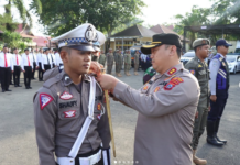Kapolres Tanah Laut Pimpin Apel Gelar Pasukan Operasi Keselamatan Intan 2023