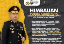 Tanggap Isu Penculikan Anak, Kapolres Kediri Kota Beri Himbauan Kepada Warga