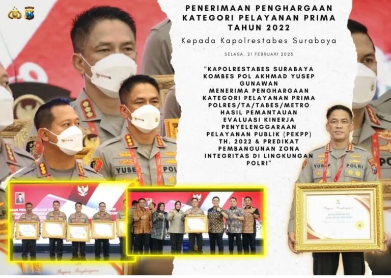 Polrestabes Surabaya Terpilih Sebagai Kesatuan Penerima Penghargaan Terbanyak dari Kemenpan RB Polrestabes Surabaya Terpilih Sebagai Kesatuan Penerima Penghargaan Terbanyak dari Kemenpan RB