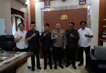 Kunjungan Bawaslu Kota Kediri ke Mapolres Kediri Kota di Sambut Hangat Kapolres