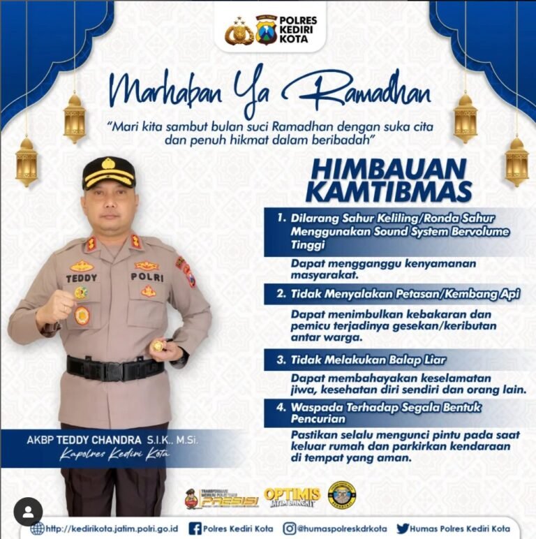 Himbauan Kamtibmas Ramadhan Karim Kapolres Kediri Kota AKBP Teddy Chandra