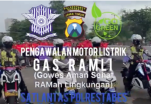 Sat Lantas Polrestabes Surabaya Kawal GAS RAMLI Untuk Dukung Dan Kampanyekan Program Pemerintah Go Green