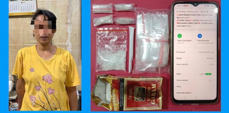 Satresnarkoba Polres Kediri Kota Ringkus Ibu Rumah Tangga Pengedar Sabu sabu