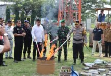 Polres Kediri Kota Apel Gelar Pasukan Operasi Ketupat Semeru 2023 dan Pemusnahan Barang Bukti Hasil Ungkap KRYD.