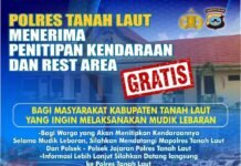 POLRES TANAH LAUT MENERIMA PENITIPAN KENDARAAN DAN REST AREA GRATIS BAGI MASYARAKAT