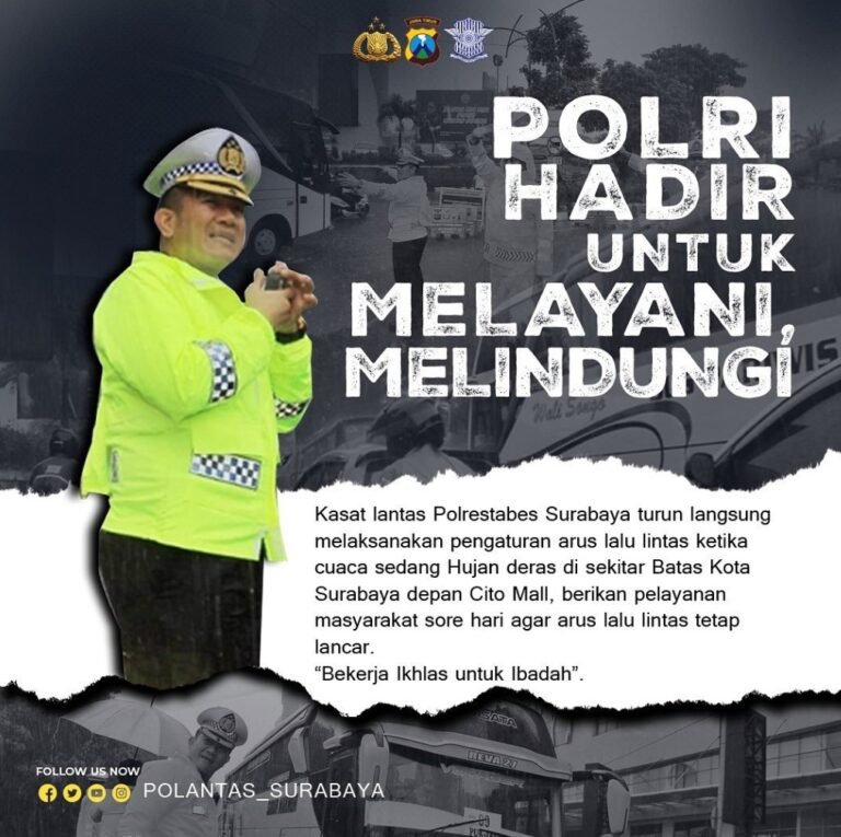 Kasat Lantas Surabaya, Hadir untuk Melayani dan Melindungi Masyarakat Bekerja Ikhlas untuk Ibadah