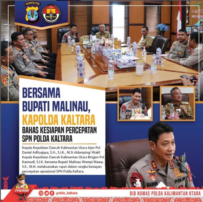 Kapolda Kaltara Bahas Kesiapan Percepatan SPN Polda Kaltara Bersama Bupati Malinau