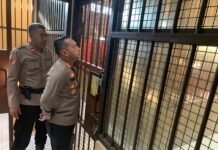 Pastikan Aman, Kapolres Kediri Kota Cek Keadaan Tahanan Di Rutan Mapolres
