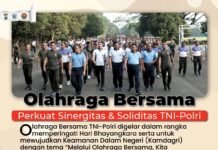 Perkuat Sinergitas, TNI-POLRI Gelar Olahraga Bersama di Kota Malang