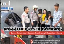 Anggota Polsek Blimbing Polresta Malang Kota Bantu Pulangkan Remaja Putri Yang Dilaporkan Hilang