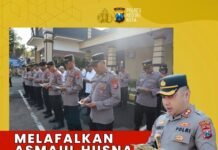 Patut Dicontoh Apel Pagi Jam Pimpinan, Kapolres Kediri Kota Ajak Anggotanya Lafalkan Asmaul Husna