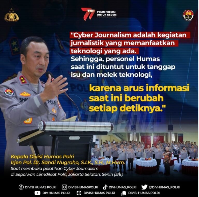 Jurus Baru Kontra Narasi Kadiv Humas Polri Gelar Pelatihan Cyber Journalism, Latih Personel Humas di Era Industri 4.0